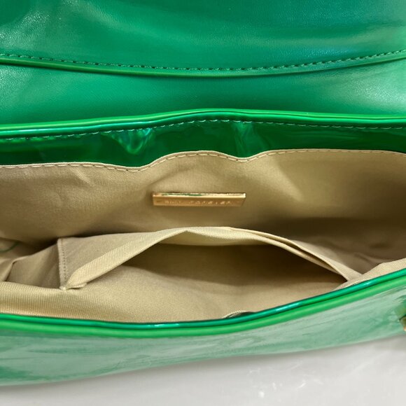 Mermaid Metallic Green / Iridescent - Gold Buckle Crossbody / Chain Straps - NWT - Picture 10 of 10